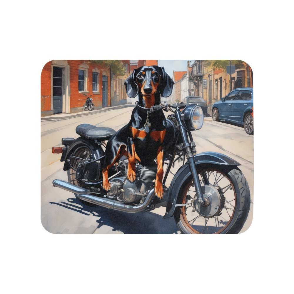 PugMug Custom Black Dachshund Mouse Pad