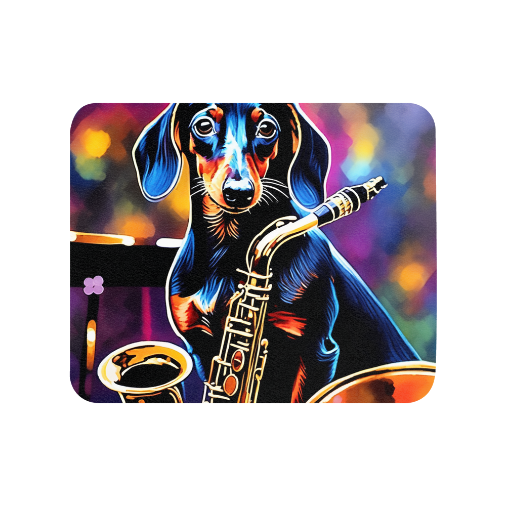 PugMug Custom Black Dachshund Mouse Pad