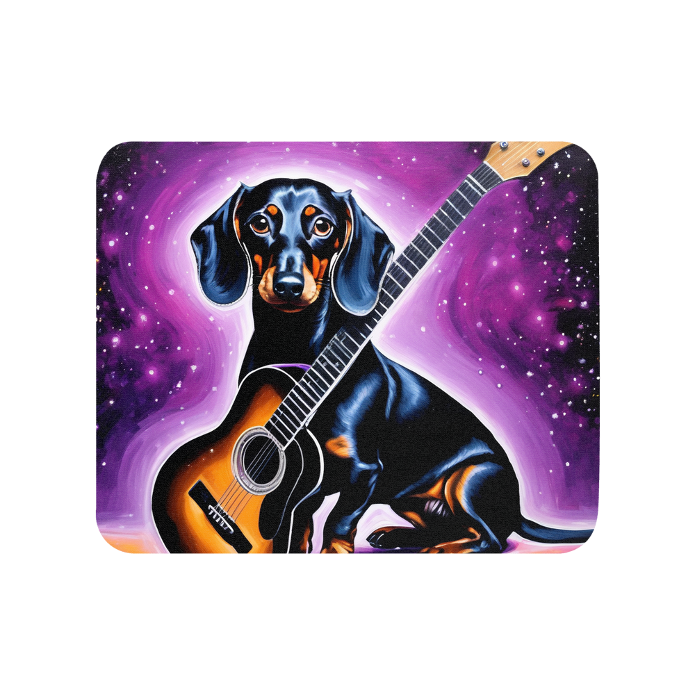 PugMug Custom Black Dachshund Mouse Pad