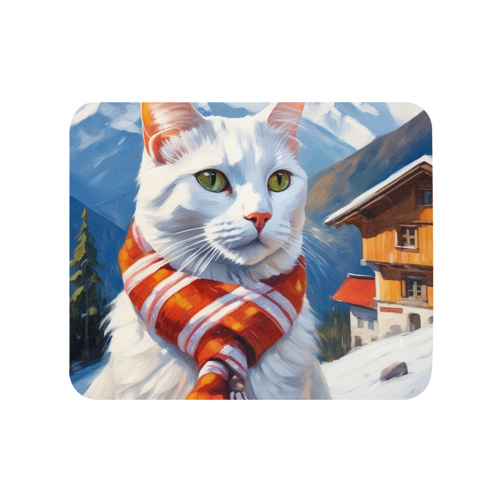 PugMug Custom White Companion Cat Mouse Pad