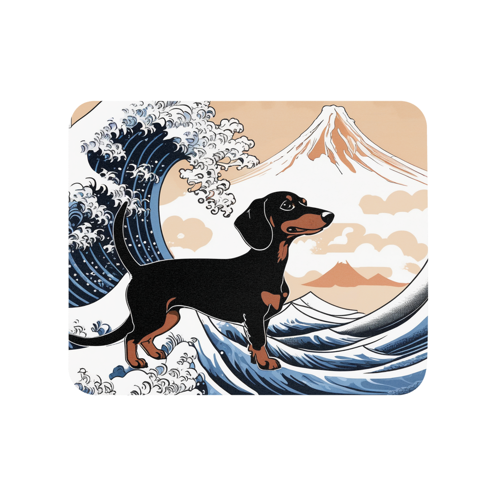 PugMug Custom Black Dachshund Mouse Pad