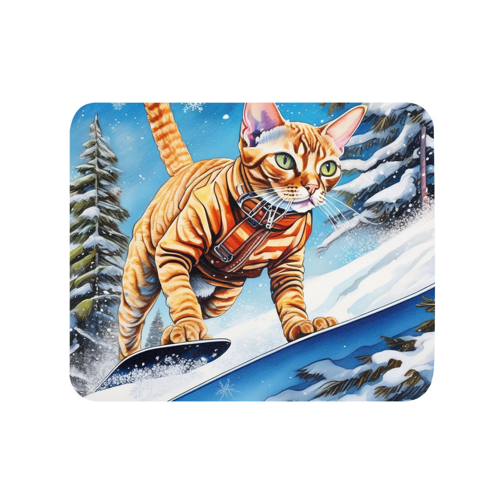 PugMug Custom Tabby Devon Rex Cat Mouse Pad