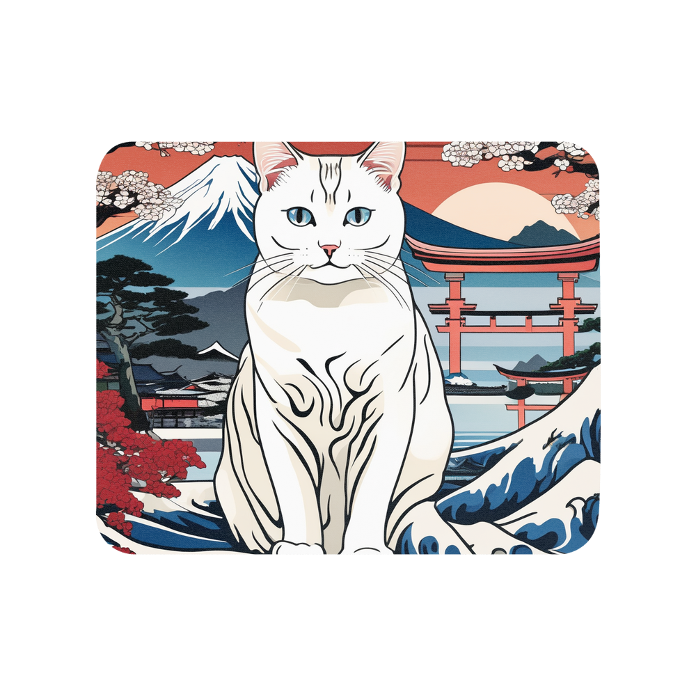 PugMug Custom White Companion Cat Mouse Pad