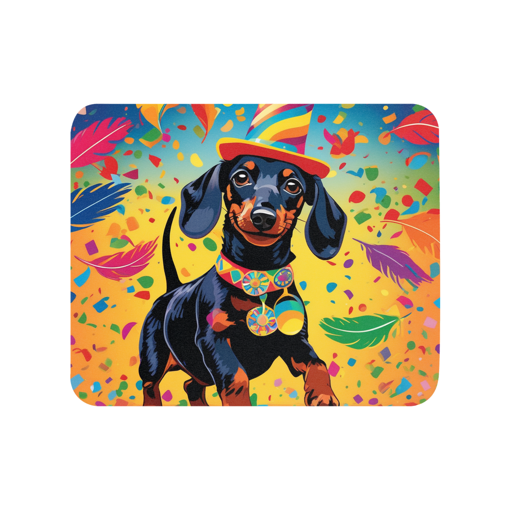 PugMug Custom Black Dachshund Mouse Pad