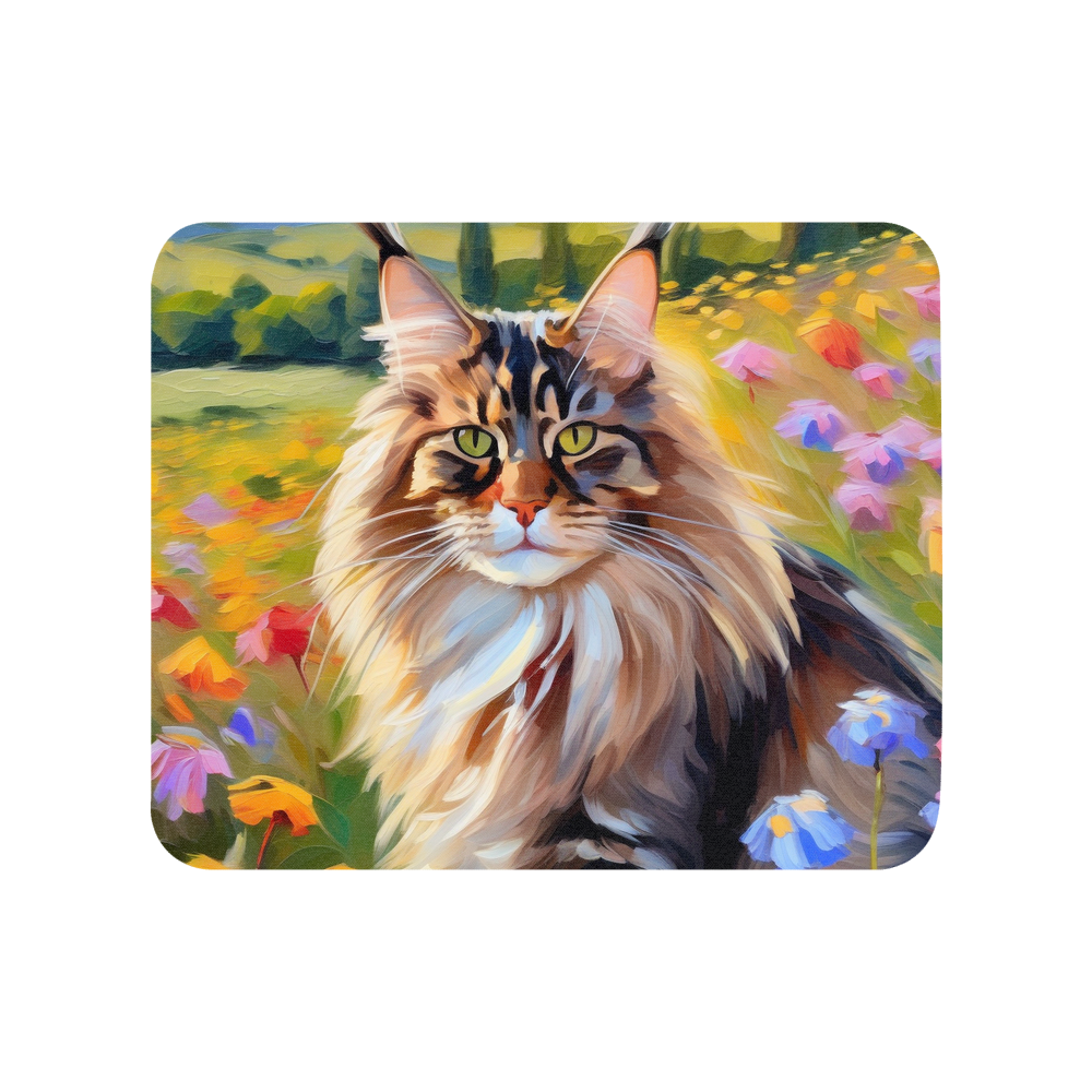 PugMug Custom Tabby Maine Coon Cat Mouse Pad