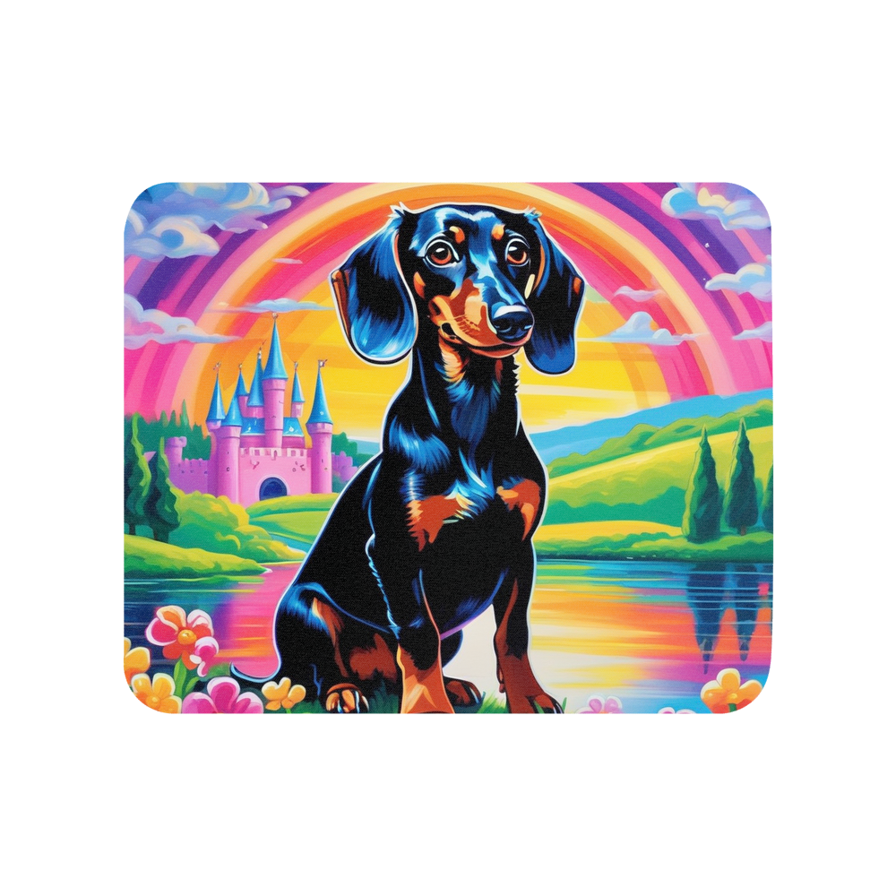PugMug Custom Black Dachshund Mouse Pad