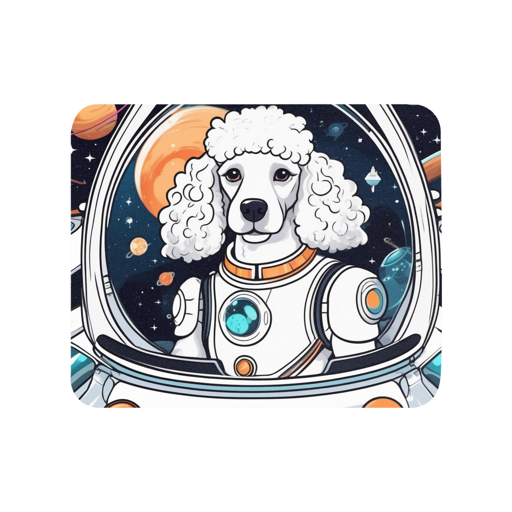 PugMug Custom White Poodle Mouse Pad