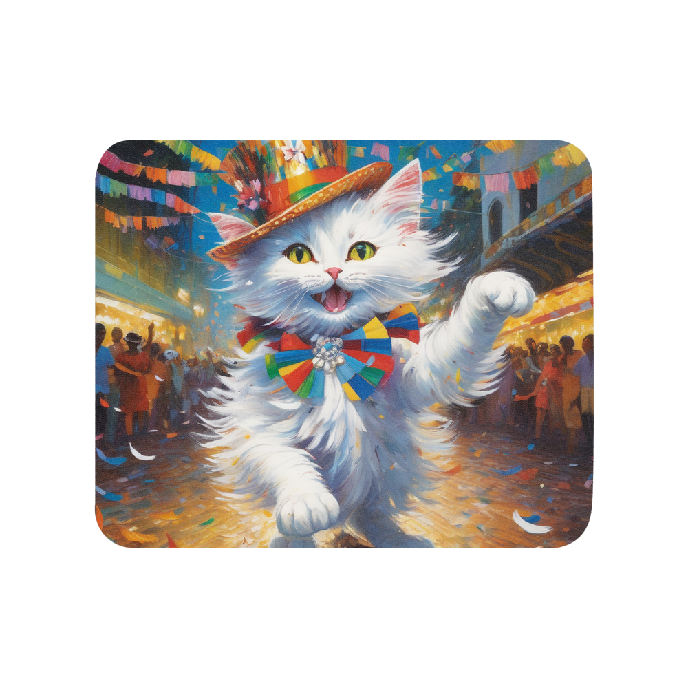 PugMug Custom White Companion Cat Mouse Pad