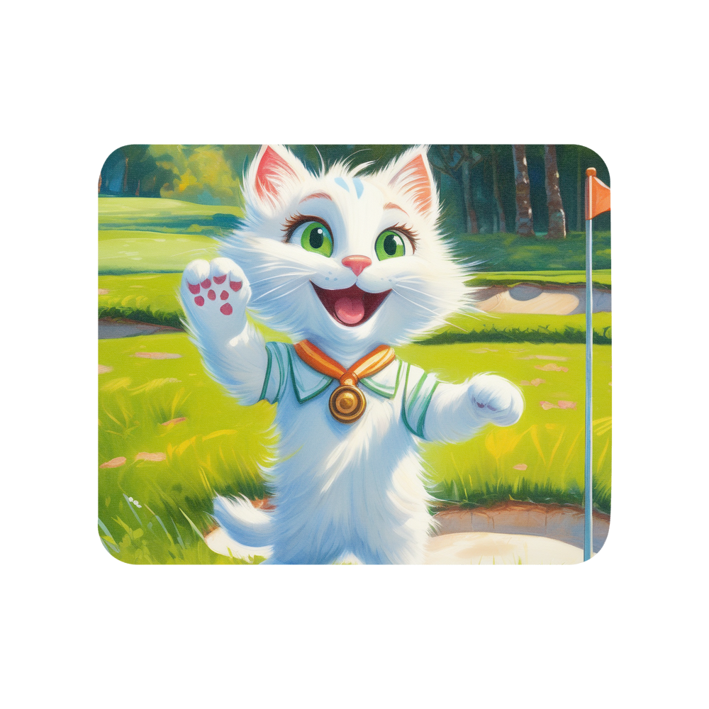 PugMug Custom White Companion Cat Mouse Pad