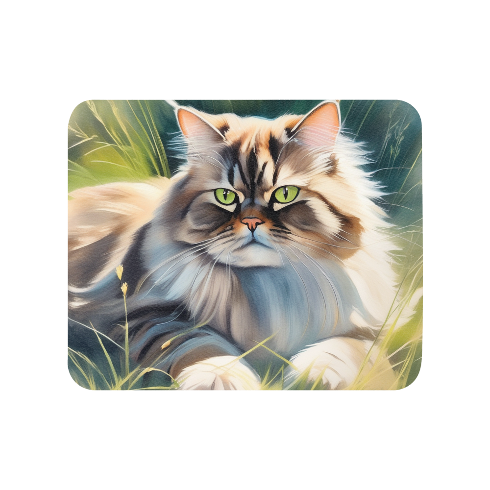 PugMug Custom Tabby Persian Cat Mouse Pad