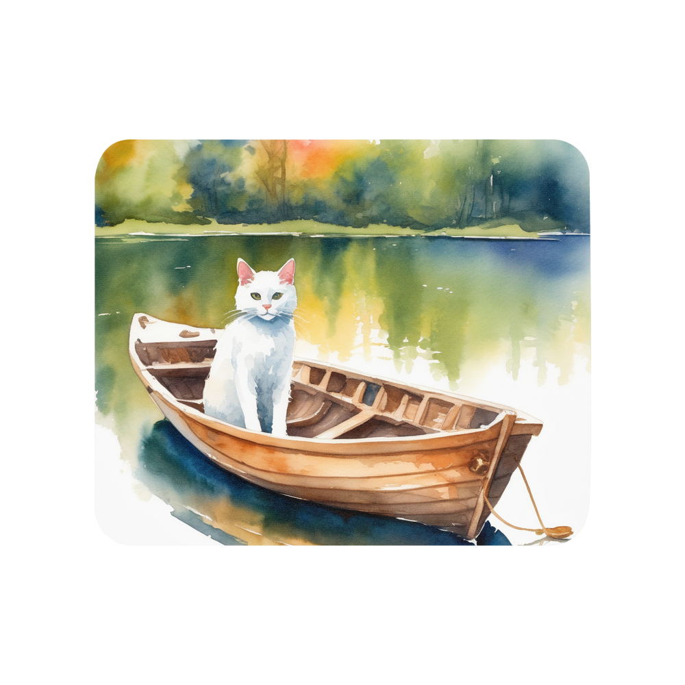 PugMug Custom White Companion Cat Mouse Pad