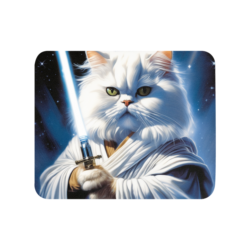 PugMug Custom White Persian Cat Mouse Pad