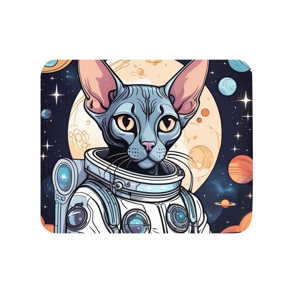 PugMug Custom Black Sphynx Cat Mouse Pad