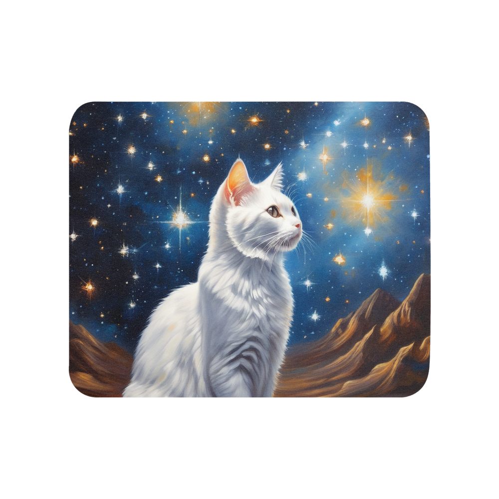PugMug Custom White Companion Cat Mouse Pad