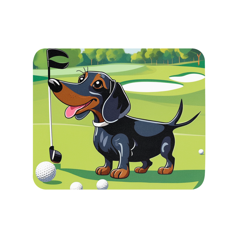 PugMug Custom Black Dachshund Mouse Pad