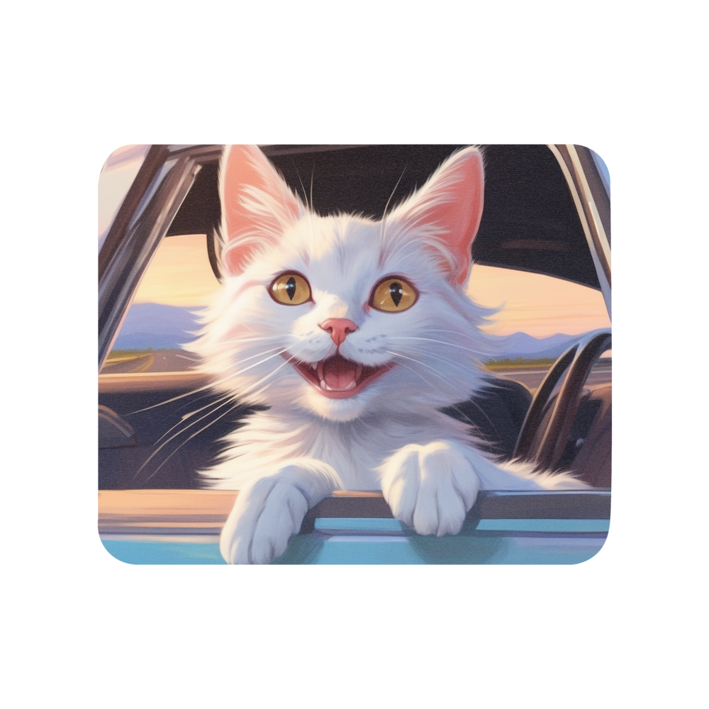 PugMug Custom White Companion Cat Mouse Pad