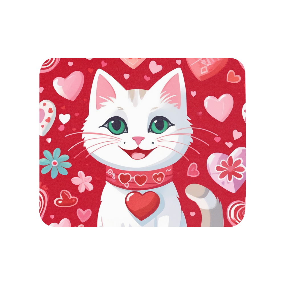 PugMug Custom White Companion Cat Mouse Pad