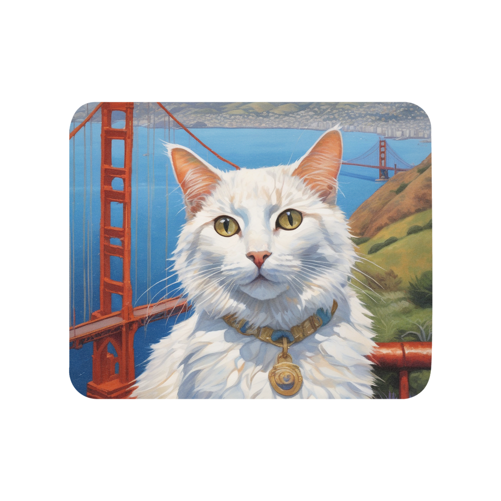PugMug Custom White Companion Cat Mouse Pad