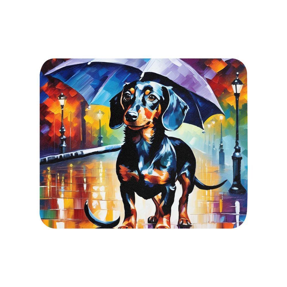 PugMug Custom Black Dachshund Mouse Pad
