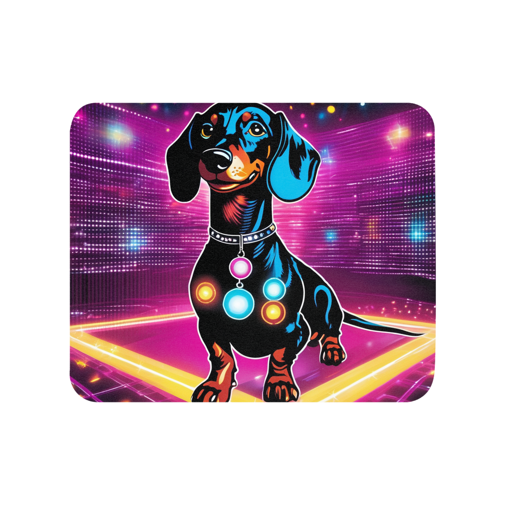 PugMug Custom Black Dachshund Mouse Pad