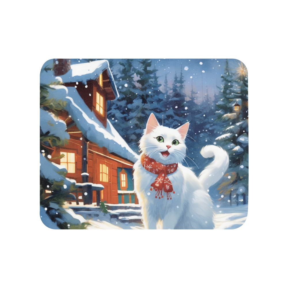 PugMug Custom White Companion Cat Mouse Pad