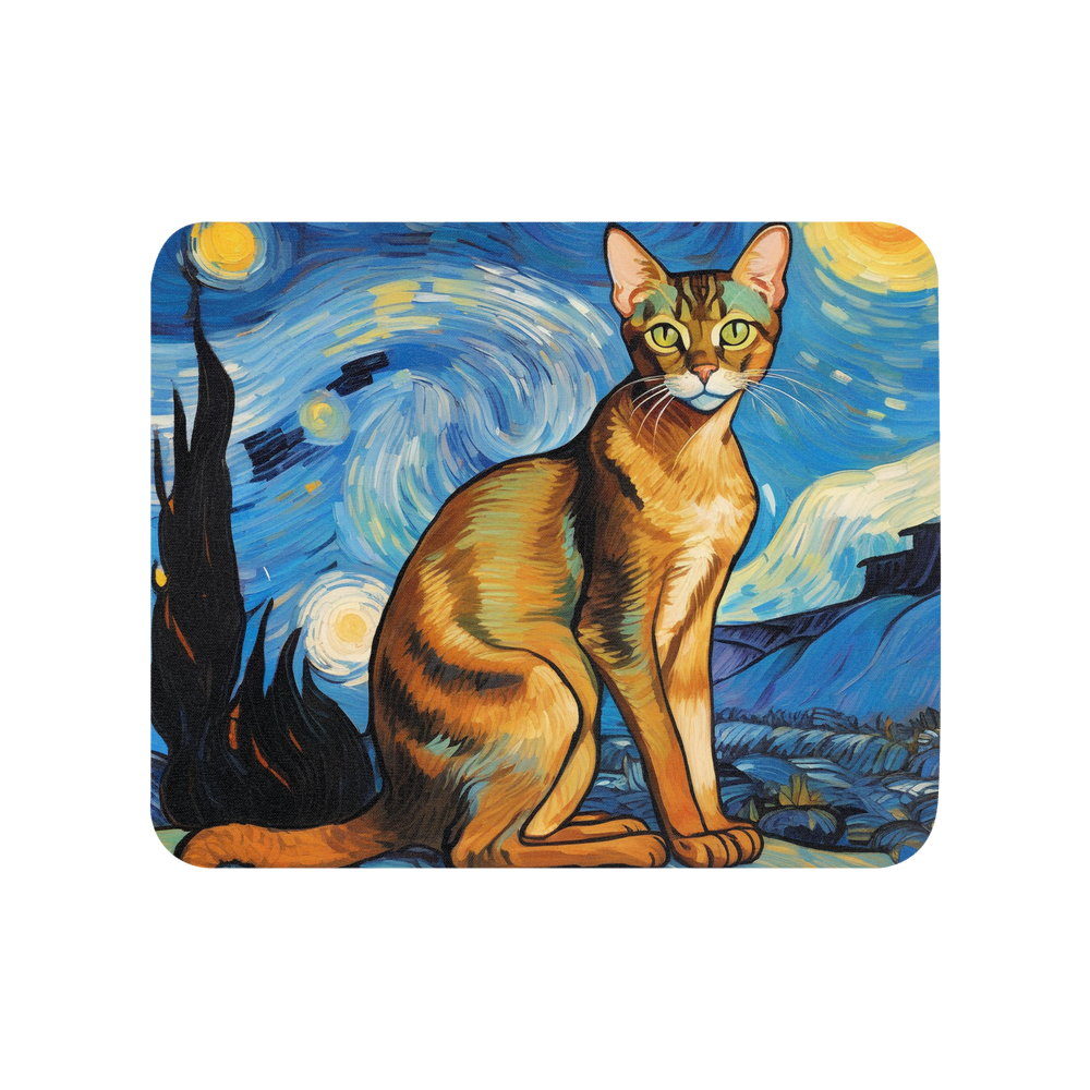 PugMug Custom Tabby Abyssinian Cat Mouse Pad
