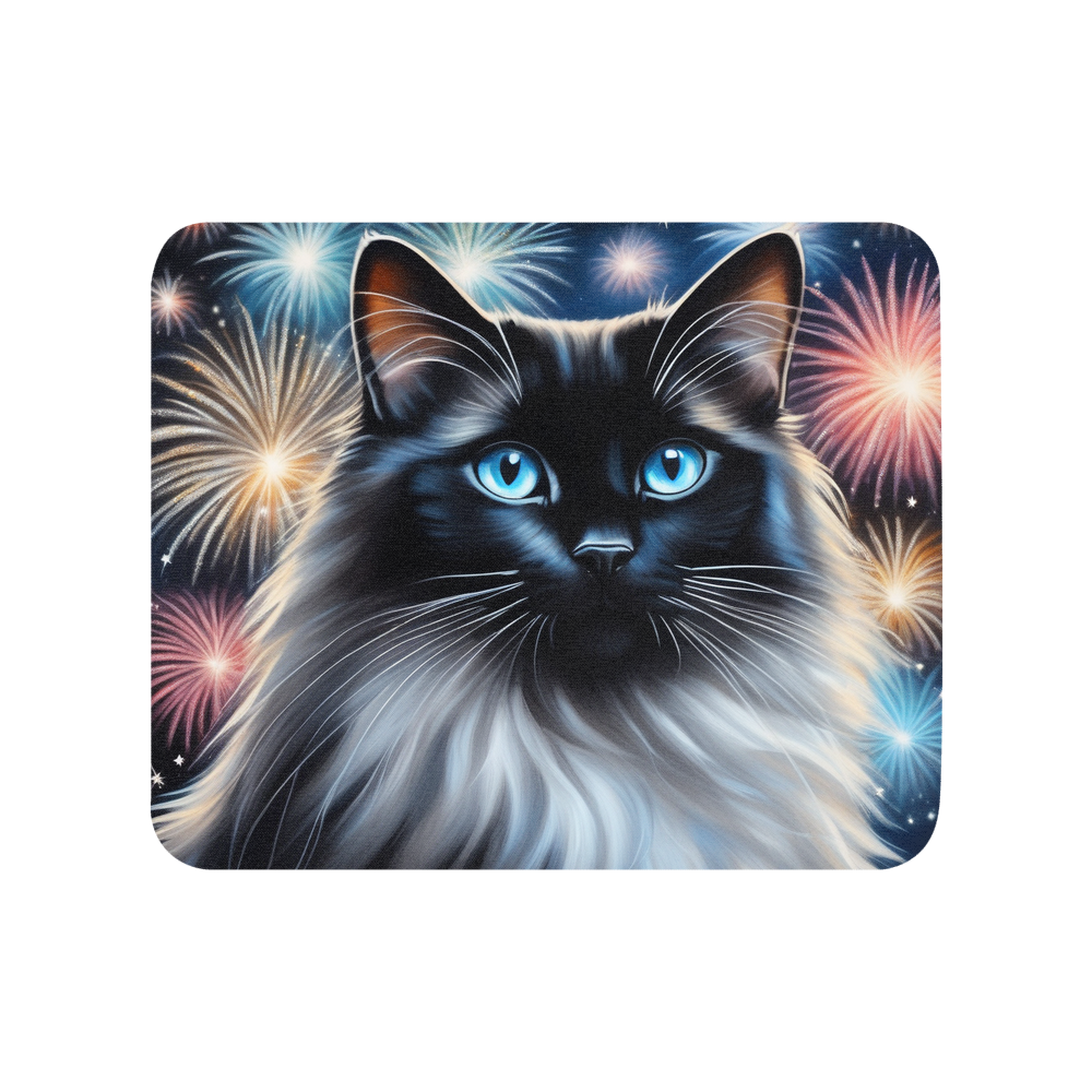 PugMug Custom Black Ragdoll Cat Mouse Pad