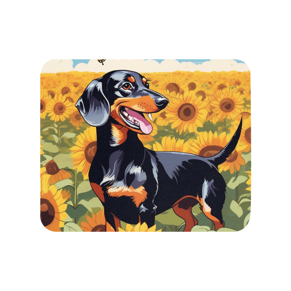 PugMug Custom Black Dachshund Mouse Pad