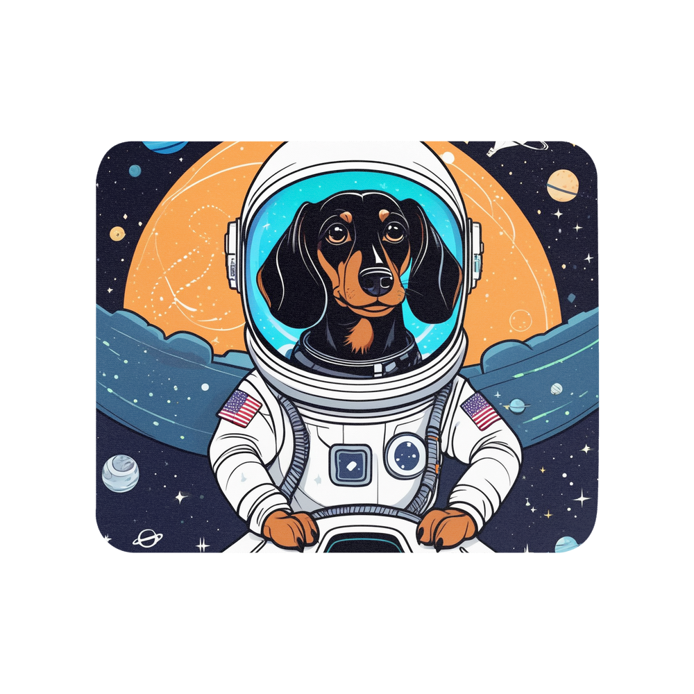 PugMug Custom Black Dachshund Mouse Pad