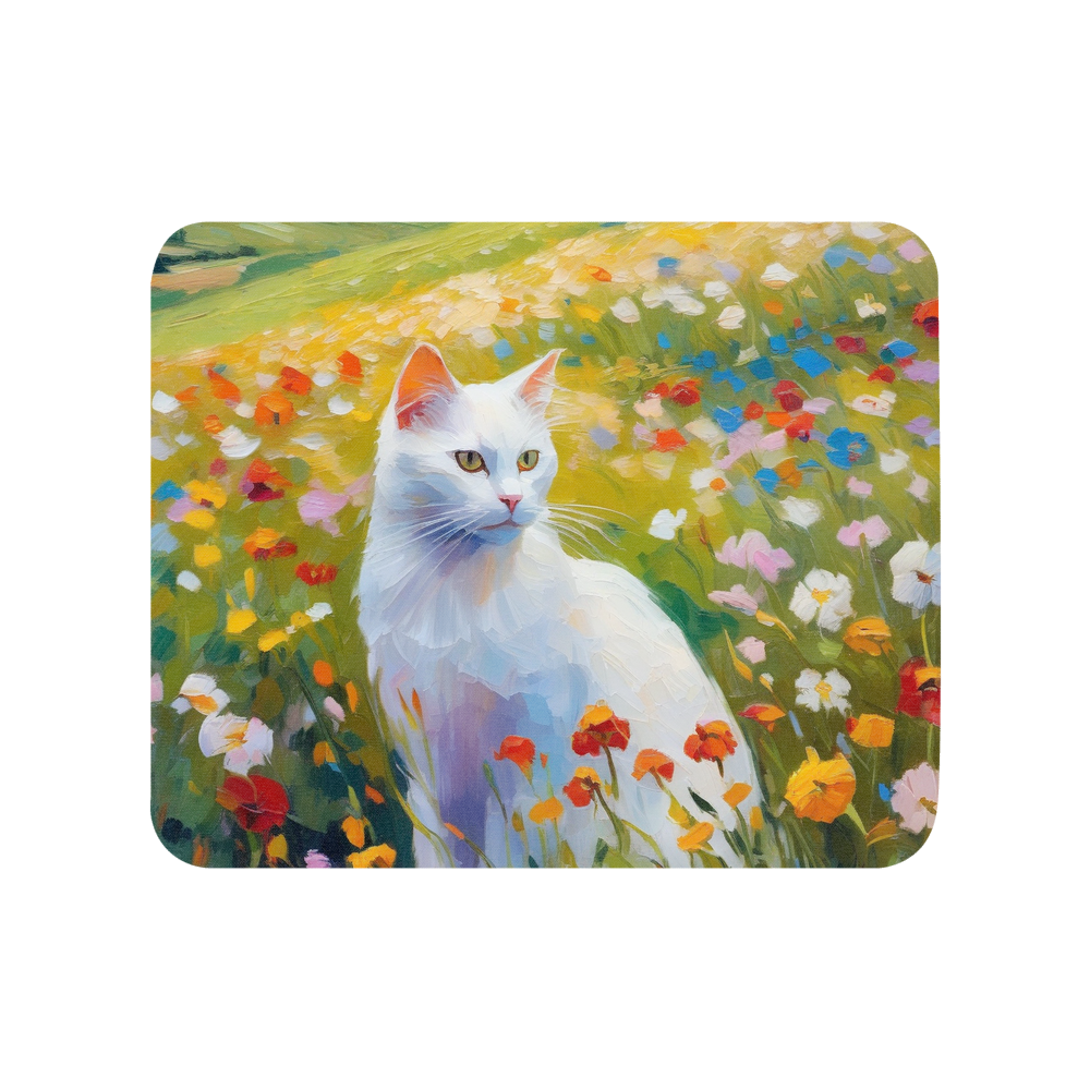 PugMug Custom White Companion Cat Mouse Pad