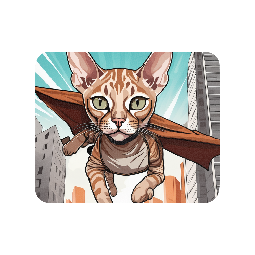 PugMug Custom Tabby Devon Rex Cat Mouse Pad