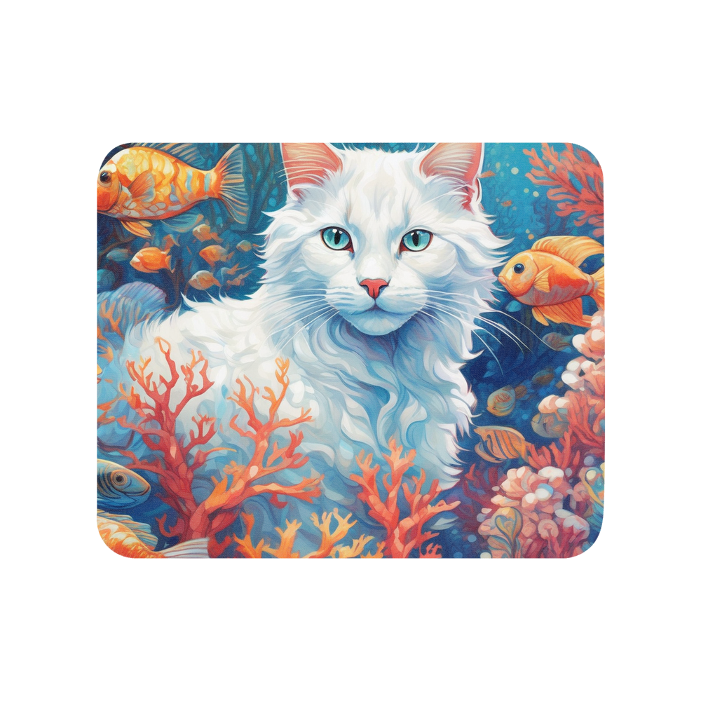 PugMug Custom White Companion Cat Mouse Pad