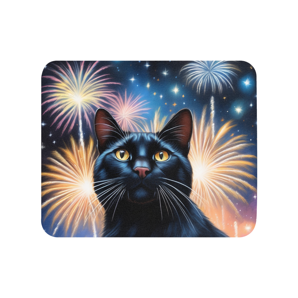 PugMug Custom Black Exotic Cat Mouse Pad