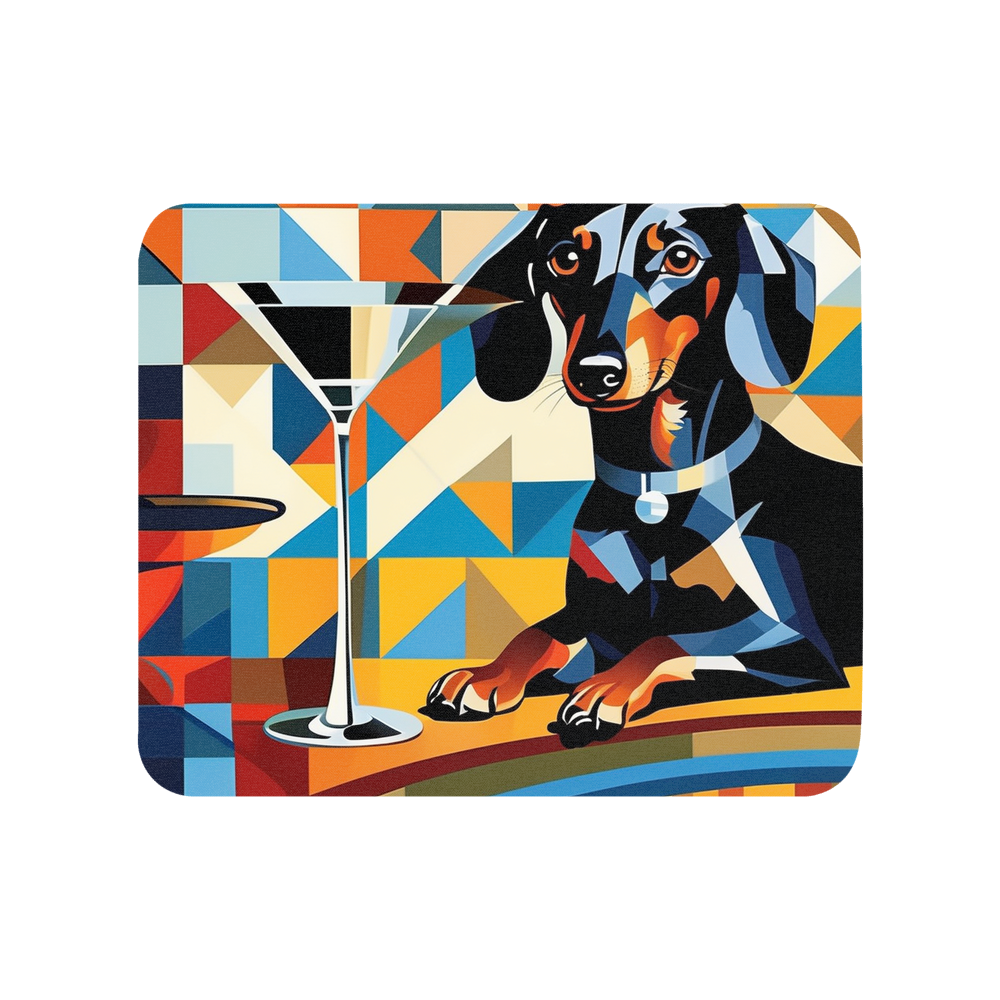 PugMug Custom Black Dachshund Mouse Pad