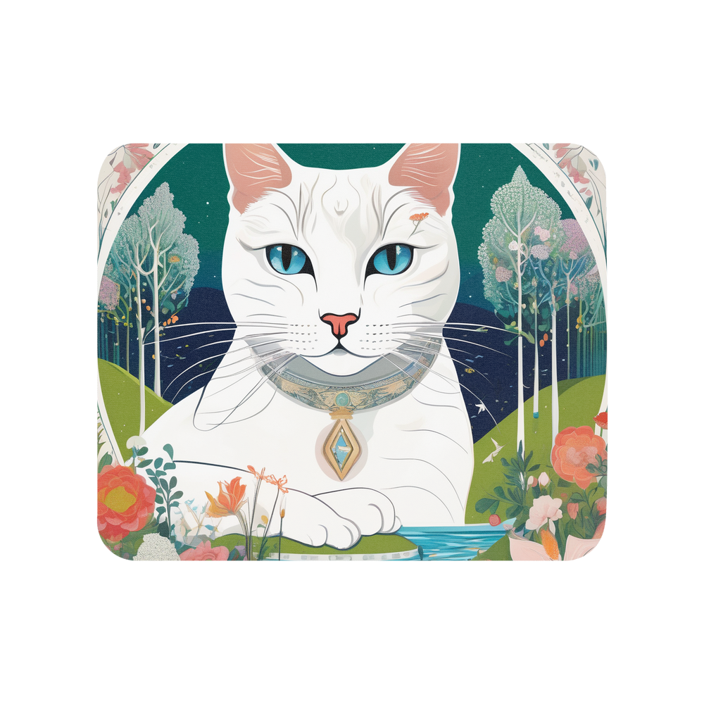 PugMug Custom White Companion Cat Mouse Pad