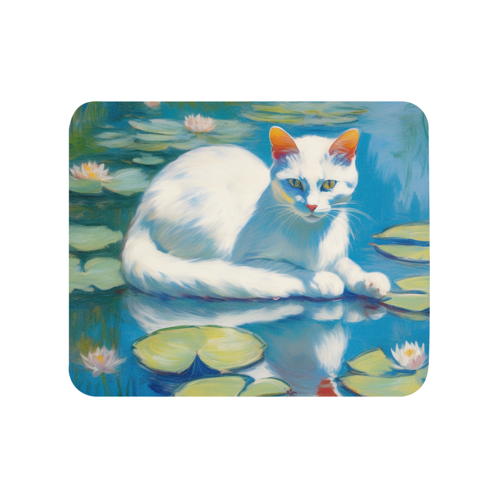 PugMug Custom White Companion Cat Mouse Pad