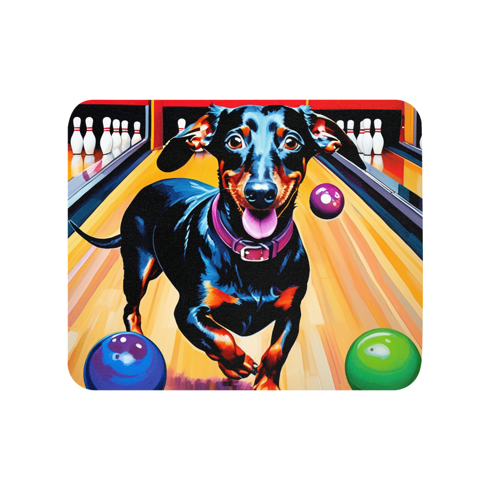 PugMug Custom Black Dachshund Mouse Pad