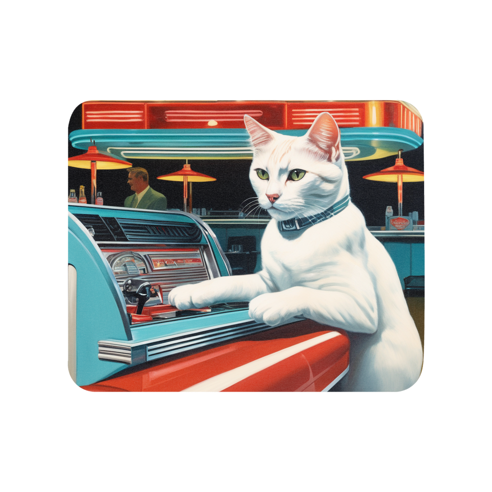 PugMug Custom White Companion Cat Mouse Pad