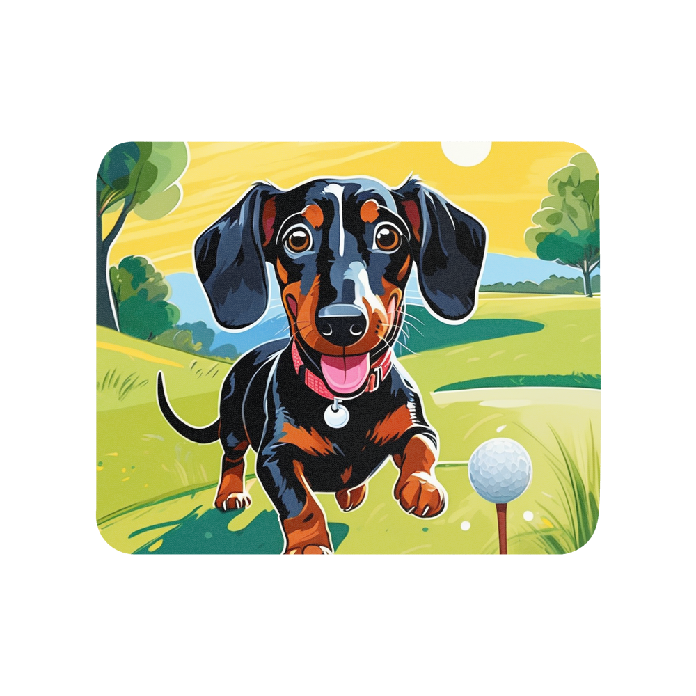PugMug Custom Black Dachshund Mouse Pad