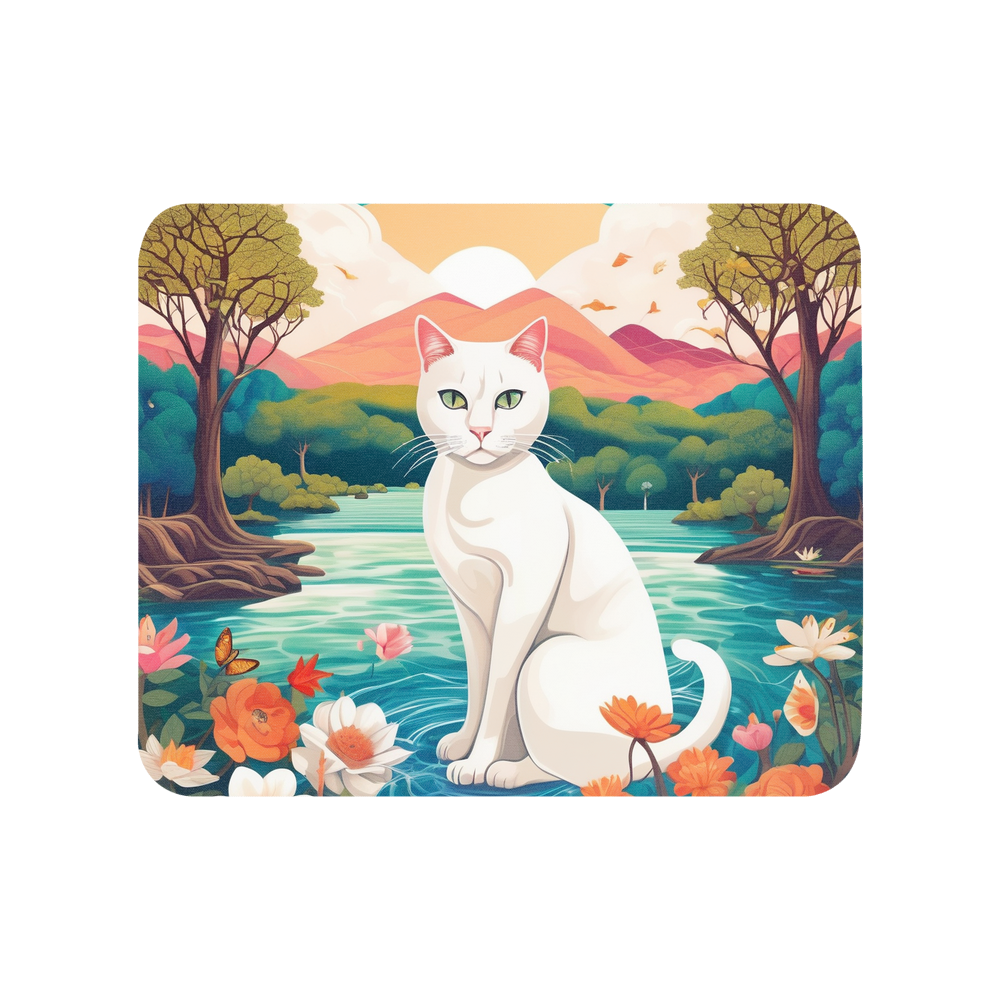 PugMug Custom White Companion Cat Mouse Pad