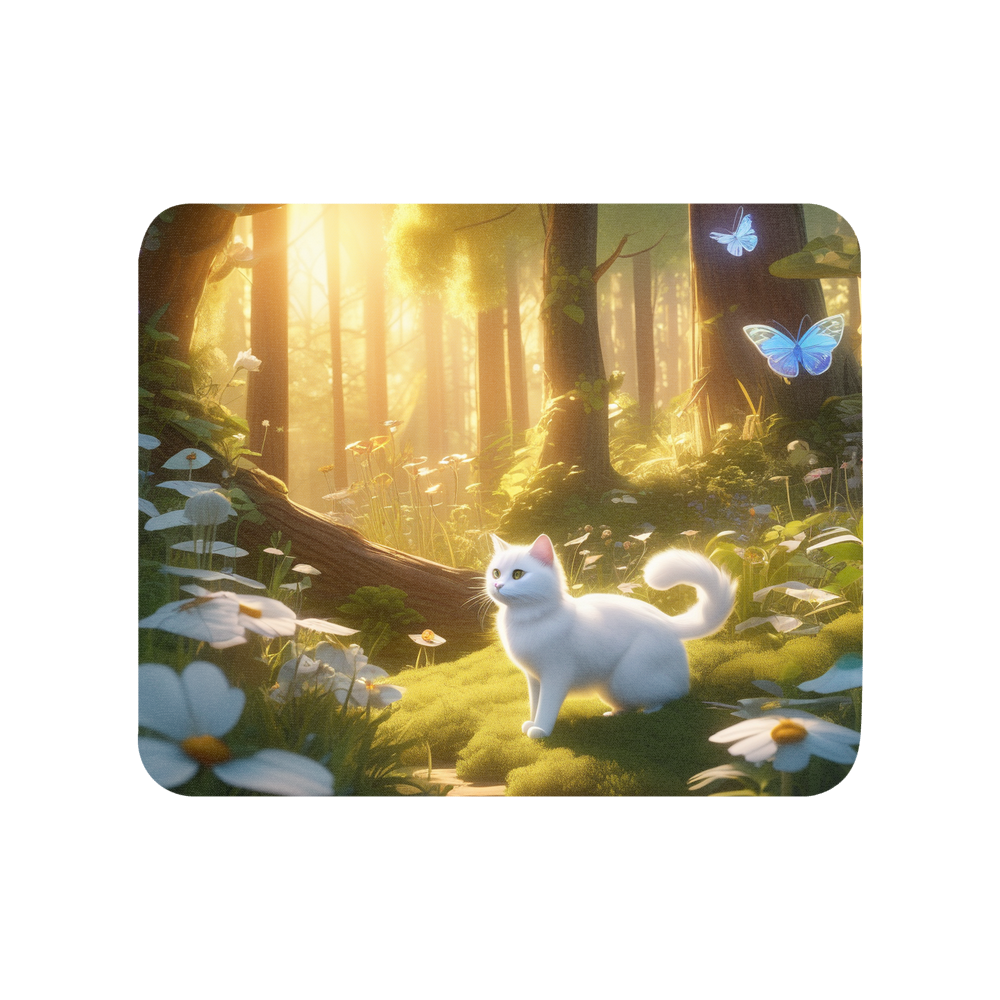 PugMug Custom White Companion Cat Mouse Pad