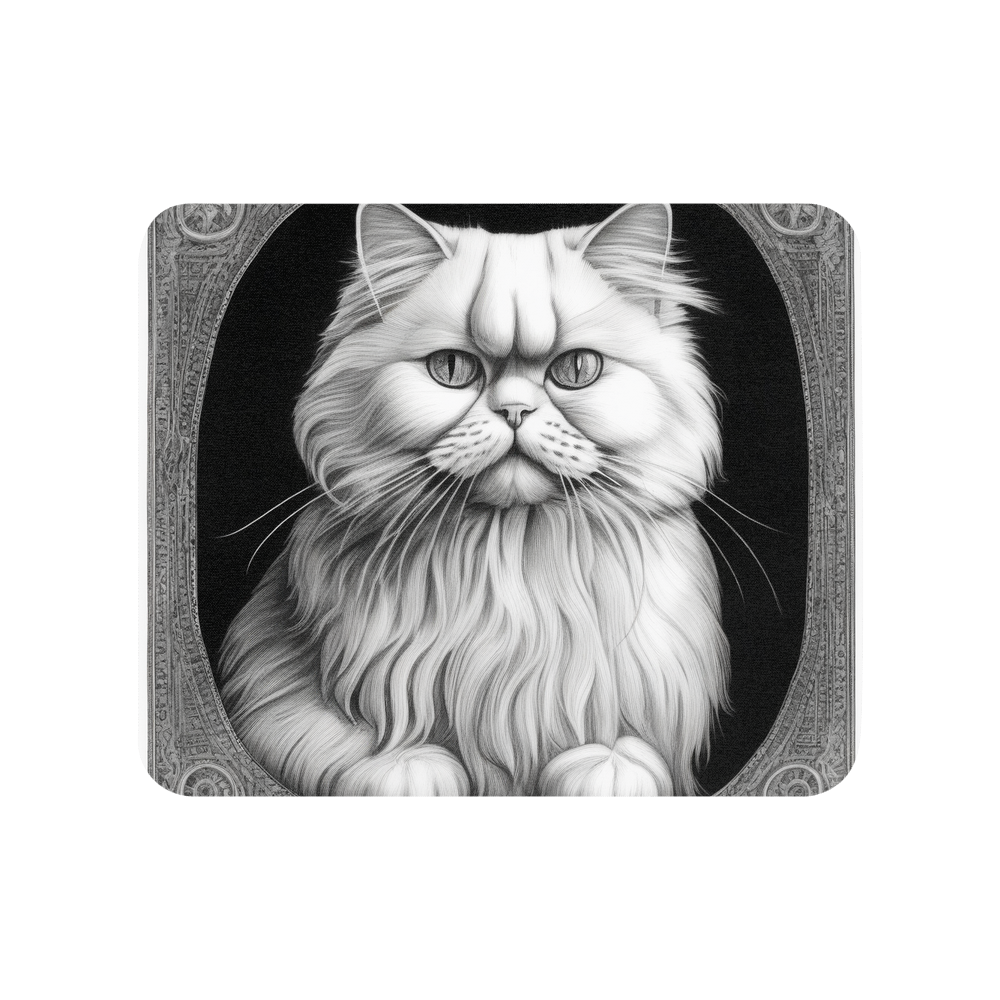 PugMug Custom White Persian Cat Mouse Pad