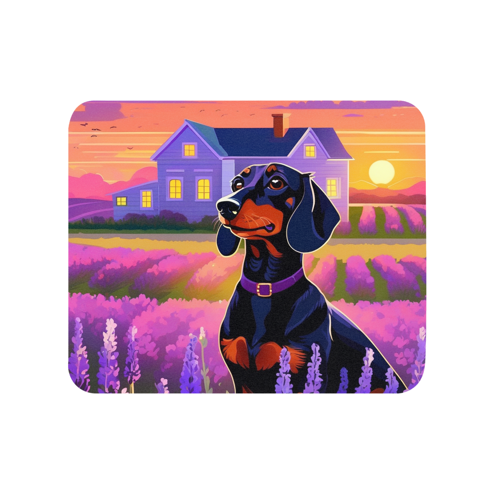 PugMug Custom Black Dachshund Mouse Pad