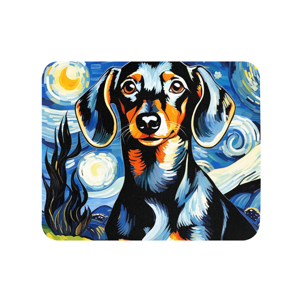 PugMug Custom Black Dachshund Mouse Pad