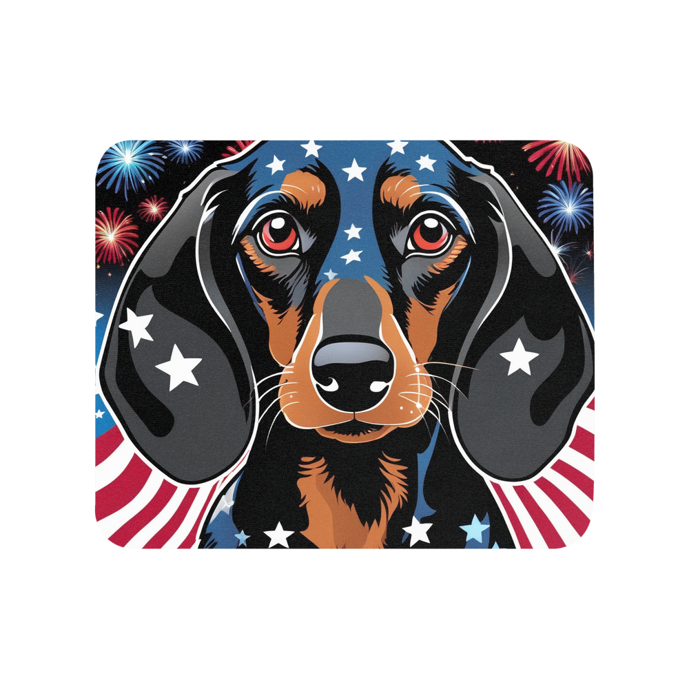 PugMug Custom Black Dachshund Mouse Pad