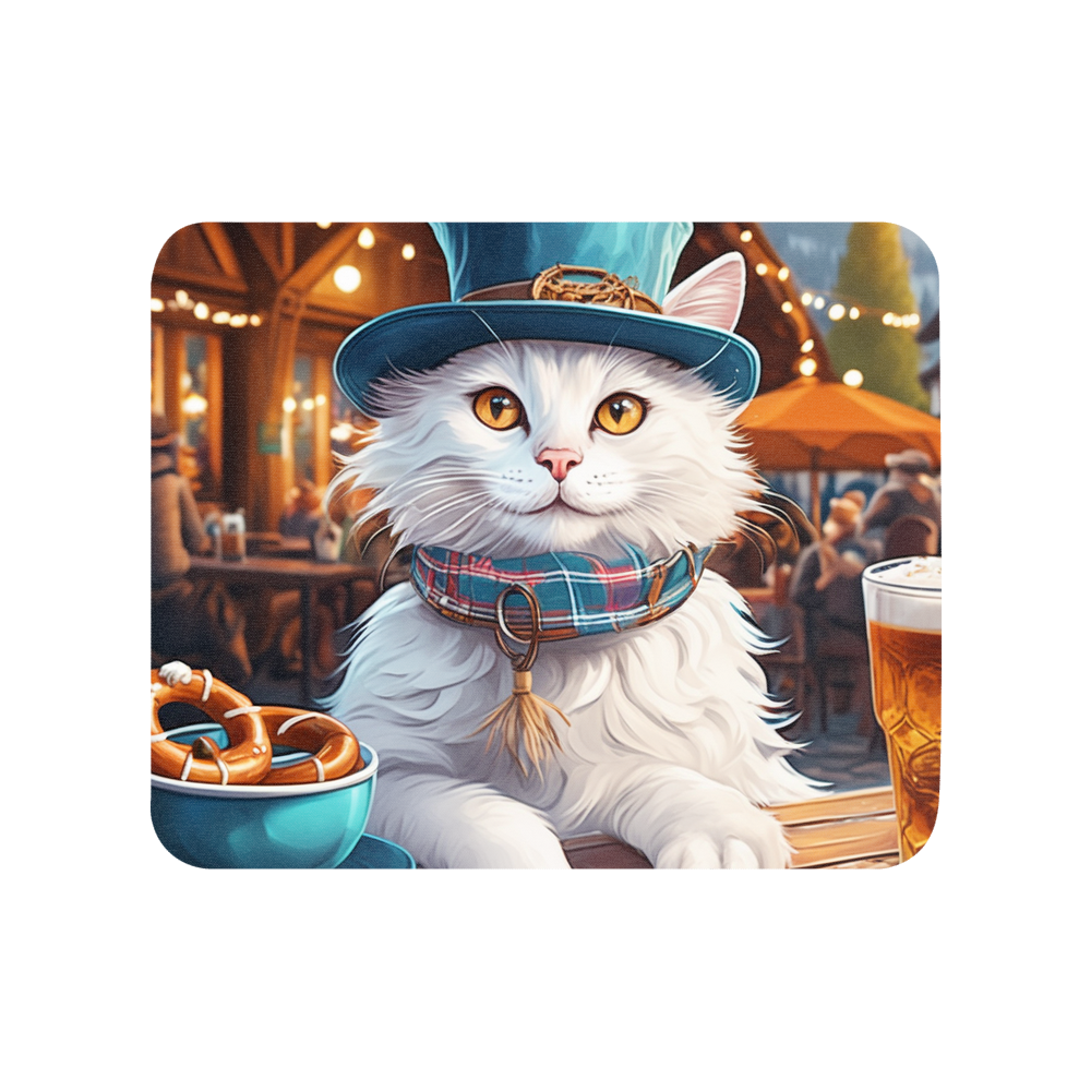 PugMug Custom White Companion Cat Mouse Pad