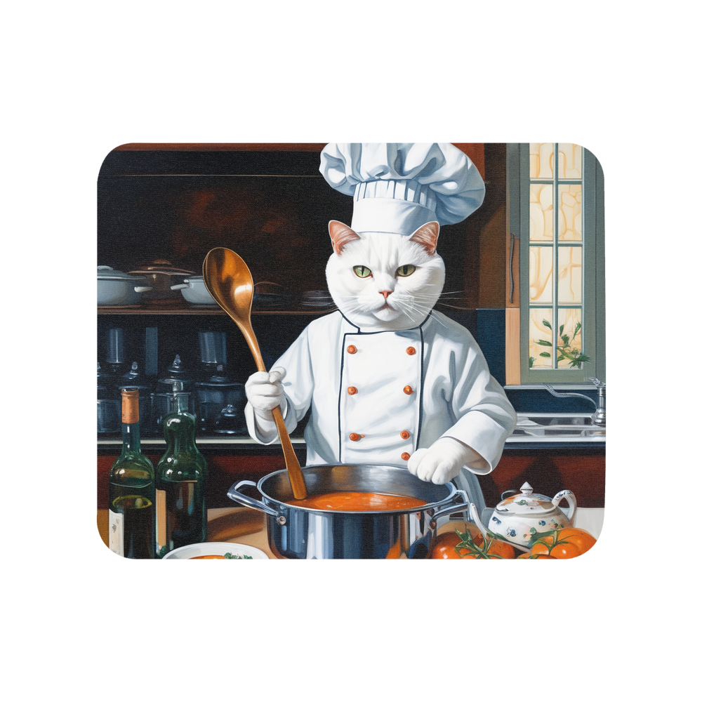 PugMug Custom White Companion Cat Mouse Pad