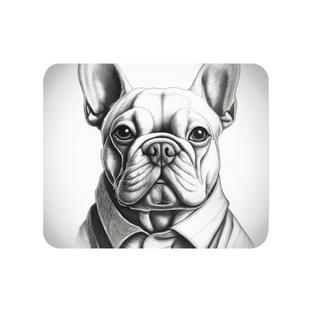 PugMug Custom White French Bulldog Mouse Pad