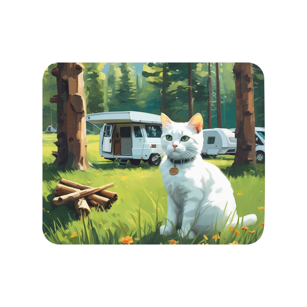 PugMug Custom White Companion Cat Mouse Pad