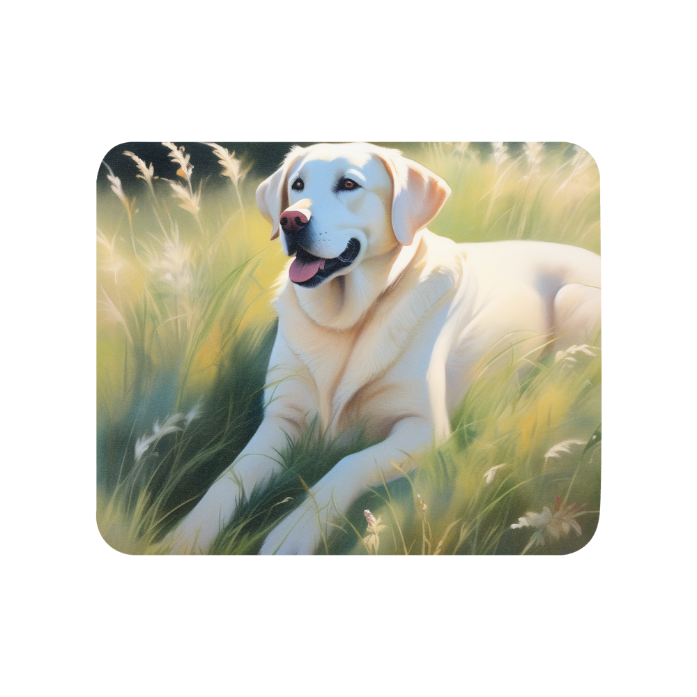 PugMug Custom White Labrador Retriever Mouse Pad